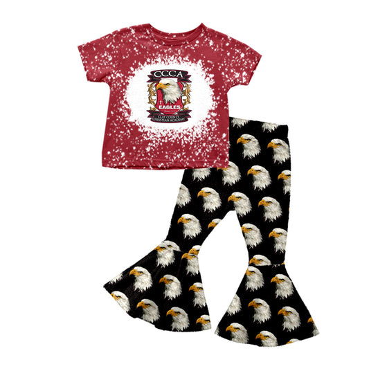 Baby Girl Eagle Team Shirt Bell Pants Set