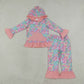 Sibling Baby Girls Kids Long Sleeves Flowers Pockets Hoodie Pullovers Pants Sets Clothes RTS