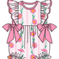 ( Moq 5 Each Style ) Baby Girl Summer Flower Pink Sibling Romper Set 4.24