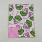 Baby Girl Toddler Green Face Christmas Pink Blanket RTS