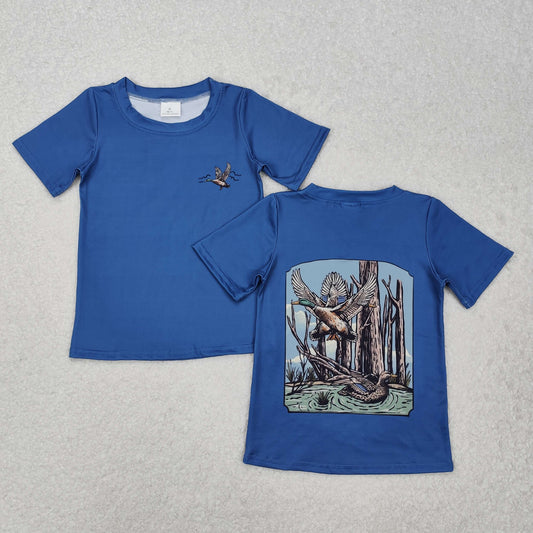 RTS Baby Boy Short Sleeves Ducks Blue Tee Shirt Tops