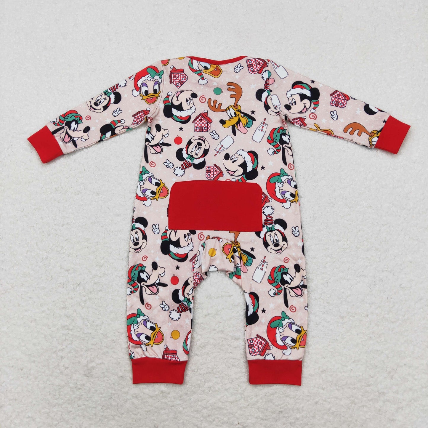 Baby Girl Long Sleeves Christmas Cartoon Deer Romper