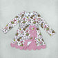Baby Girls Kids Christmas Green Face Bows Scallop Dress Yoga Active Clothes RTS