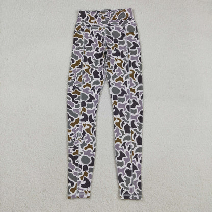 Sibling Adult Women Camo Yoga Active Pockets Pants Legging Bottoms RTS
