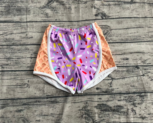 Preorder Baby Girl Purple Yoga Shorts Bottoms ( No moq )