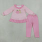 Sibling Baby Boys Girls Embroidery Pumpkins Dogs Stripes Rompers Sets Thanksgiving Clothes RTS