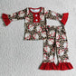 Sibling Boys Girls Kids Christmas Cookies Long Sleeves Romper Dress Outfit Clothes RTS