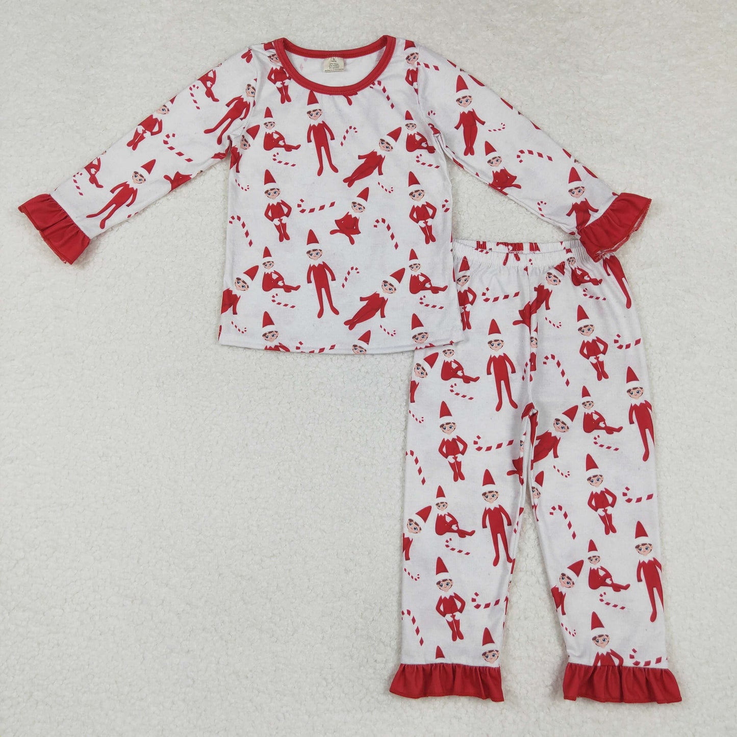 Baby Boy Long Sleeves Christmas Shirt Pants Pajamas Red Outfit Clothes Bamboo Set