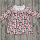 Baby Girl Long Sleeves Bows Christmas Knee Length Dress RTS