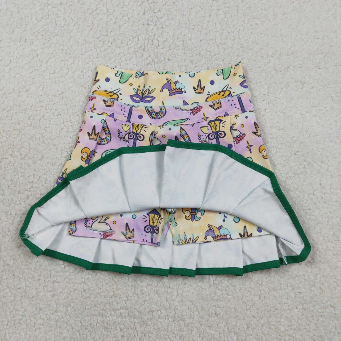 Baby Girls Kids Mardi Gras Anchors Masks Yoga Skirt Shorts Skort RTS