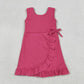 Baby Girls Kids Sleeveless Pink Scallop Yoga Active Knee Length Dress RTS