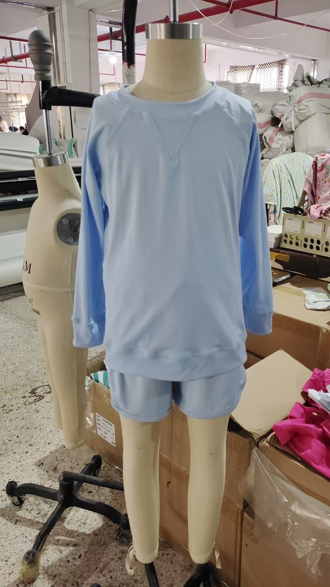 Baby Girl Toddler Purple Long Sleeves Yoga Shirt Shorts Athletic Clothes Set RTS