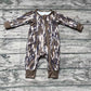 Baby Boy Long Sleeves Camo Green Tree Fall Zipper Bamboo Romper