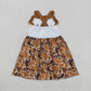Baby Girl Sleeveless Embroidery Duck Call Dog Camo Knee Length Dress RTS
