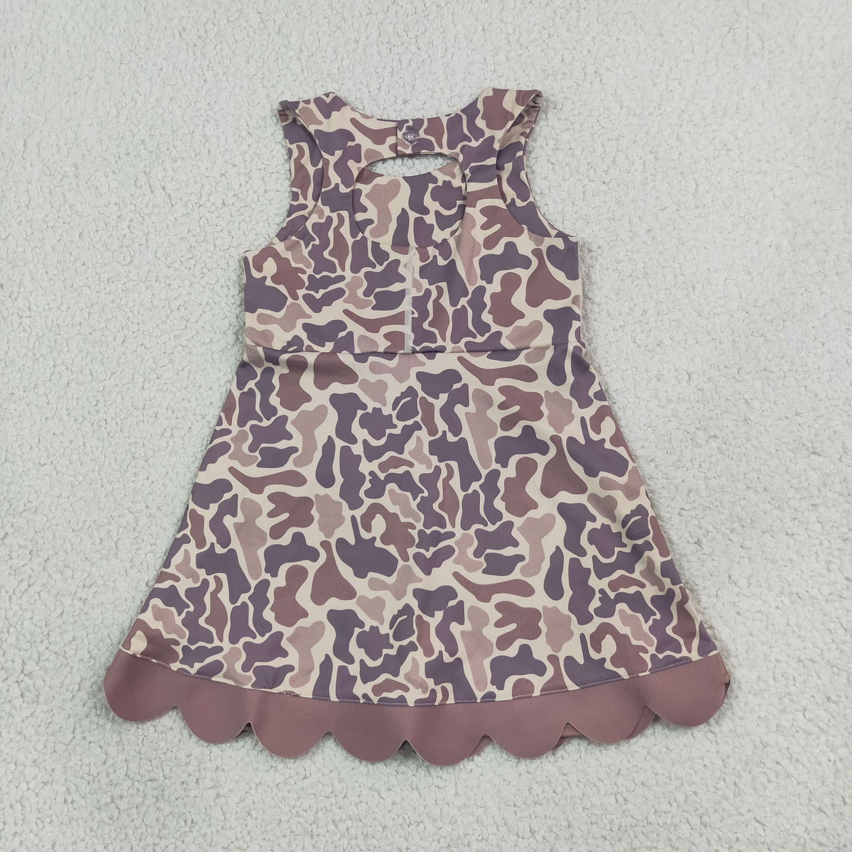Baby Girls Kids Sleeveless Camo Bows Shorts Scallop Dress Yoga Active Clothes RTS