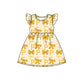 ( Moq 5 each style ) Baby Boy Girl Toddler Team Yellow Bows ‌Sibling Dress Set
