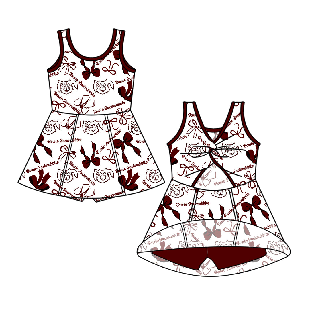 ( Moq 5 each style ) Baby Girl Toddler Team Bows Sibling Dress Set