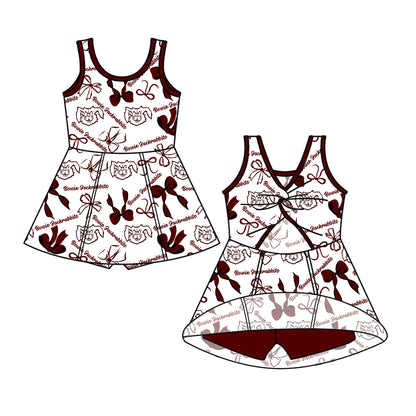 ( Moq 5 each style ) Baby Girl Toddler Team Bows Sibling Dress Set
