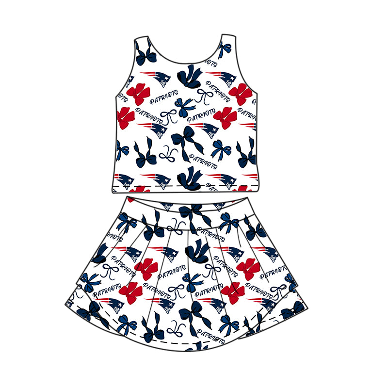 ( Moq 5 Each Style ) Baby Girls Toddler Navy Bows Sibling Team Shorts Dresses Set Clothing