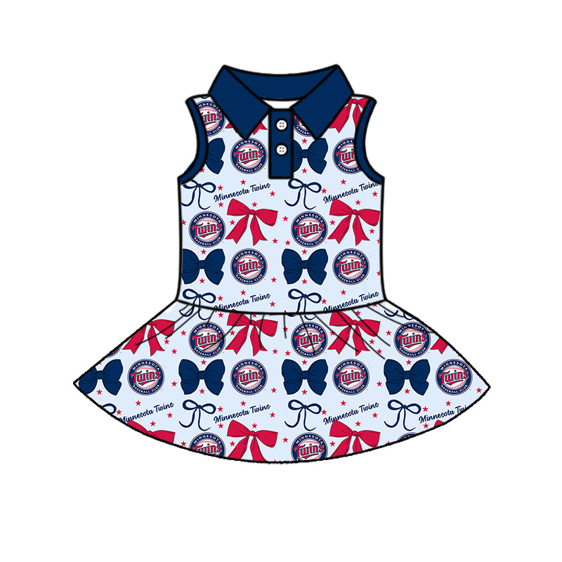 ( Moq 5 each style ) Baby Girl Toddler Team Bows ‌Sibling Dress Set