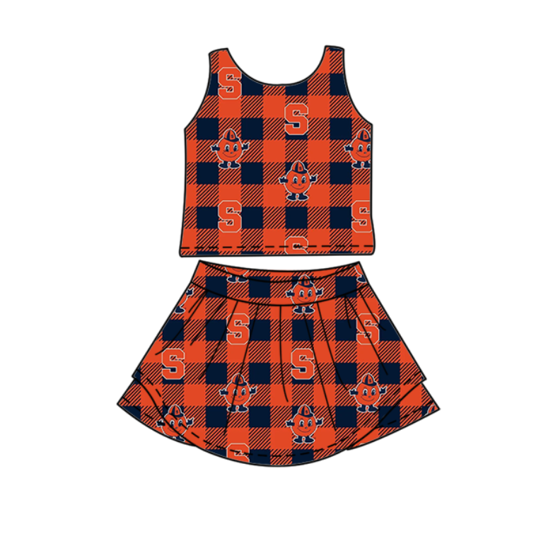 ( Moq 5 each style ) Baby Boy Girl S Team Plaid Sibling Shirt Set