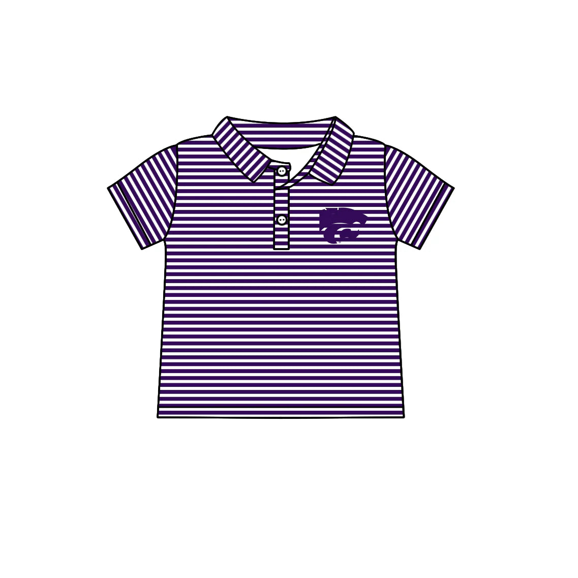 ( Moq 5 each style ) Baby Boy Girl Toddler Team Tigers Purple Bows Sibling Shirt Dress Set 6.23