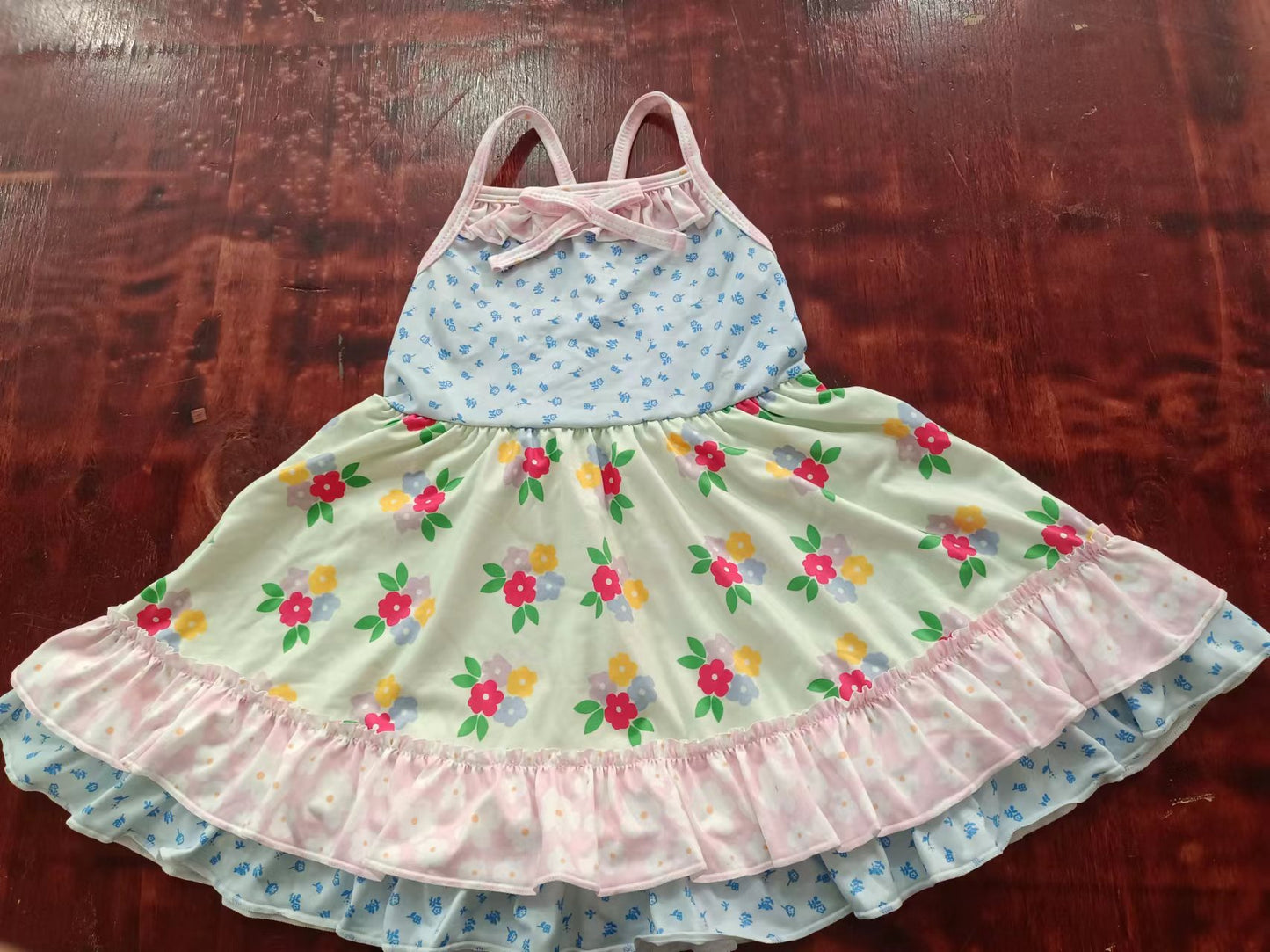 Moq 5 Baby Girl Sleeveless Floral Summer Dress