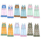 ( Moq 5 Each Style ) Sibling Girls Kids Sleeveless Pumpkins Plaid Ruffle Pants Jumpsuits Fall Clothes