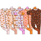 ( Moq 5 Each Style ) Sibling Baby Girls Infant Pumpkins Bows Fall Footie Sleeper Rompers Clothes