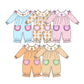 ( Moq 5 Each Style ) Sibling Baby Girls Infant Long Sleeves Pumpkins Pockets Fall Rompers Clothes