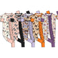 ( Moq 5 Each Style ) Sibling Baby Girls Infant Halloween Bows Ruffle Zipper Footie Sleeper Rompers Clothes