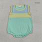 Baby Boys Kids Sleeveless Blue Yellow Green Bubble Summer Romper