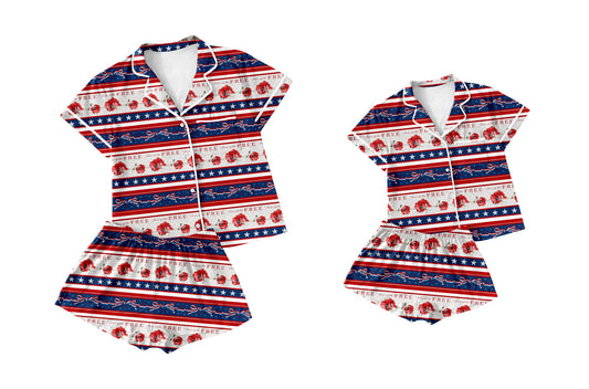 Baby Girl Adult Women Bows Flower Sibling Pajamas Set ( Moq 5 Each Style ) 2.8