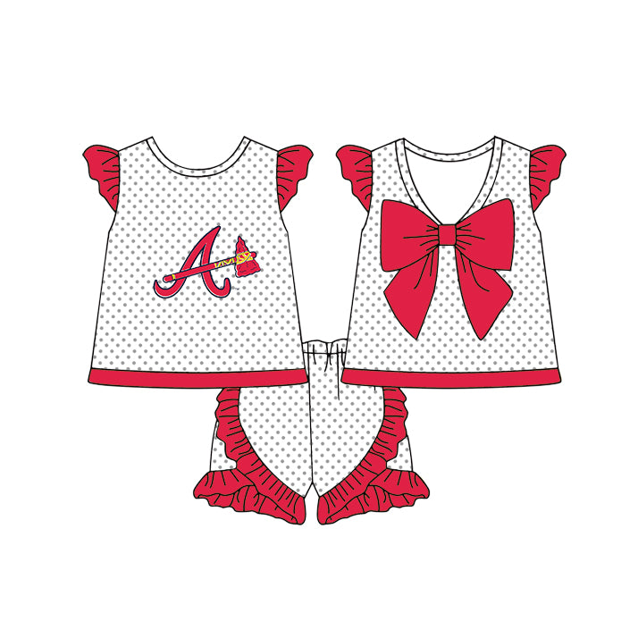 ( Moq 5 Each Style ) Baby Boys Girls Kids Sibling Team Red Shirts Sets Baseball Clothes