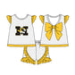 ( Moq 5 each style ) Baby Boy Girl Short Sleeves Team Tiger Sibling Dress Shirt Set 5.5