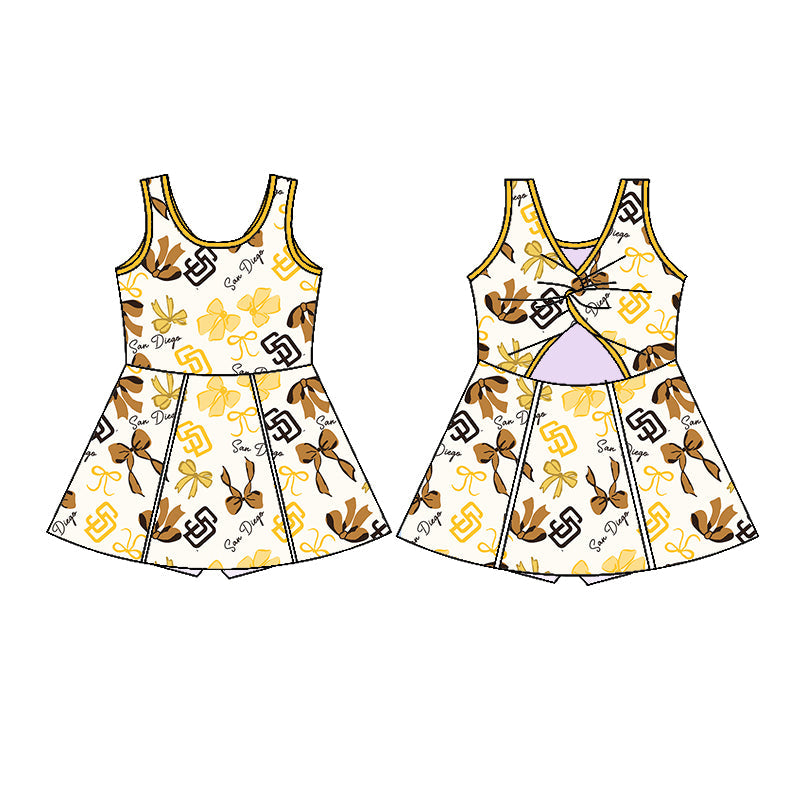 ( Moq 5 each style ) Baby Girl Team SD Bows Sibling Dress Set 5.19