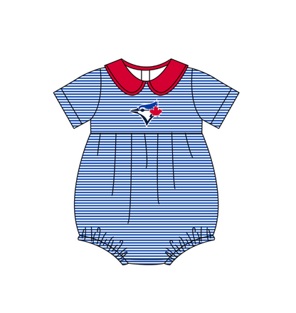 ( Moq 5 Each Style ) Baby Boys Girls Kids Team Sibling Bird Blue Stripes Rompers Sets