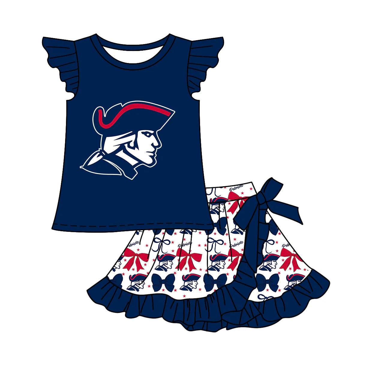 ( Moq 5 each style ) Baby Boy Girl Summer Team Sibling Drip Bows Shorts Shirt Dress Set 7.17