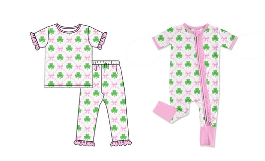 Baby Girl St Patrick Sibling Matching Romper Dress Clothes Set ( Moq 5 Each Design )