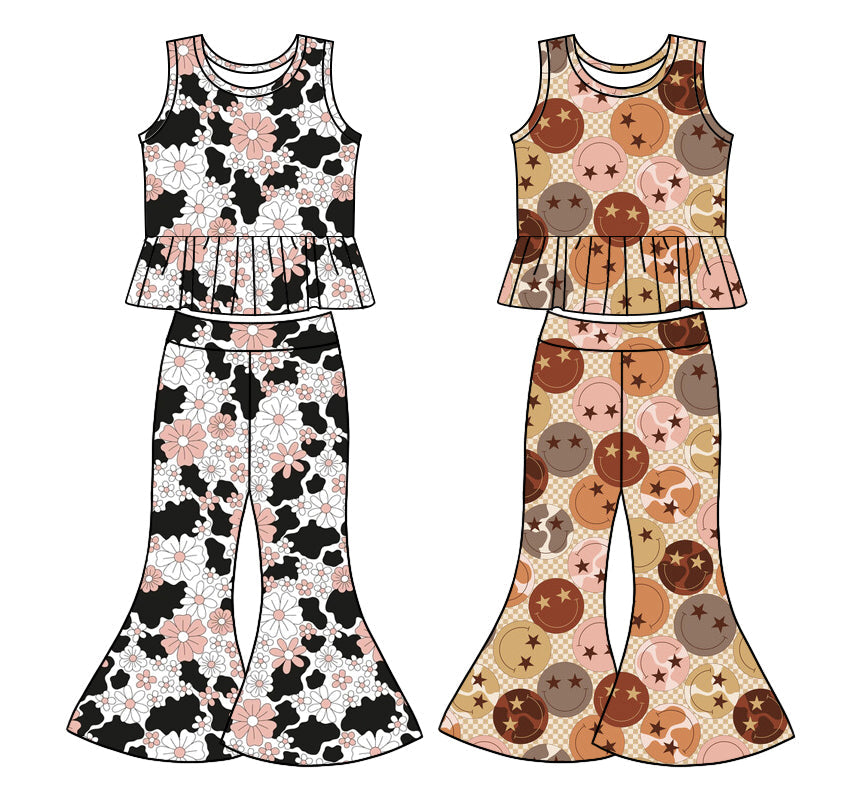 Baby Girl Flower Smile Sibling Pants Set ( Moq 5 Each Style ) 1.7