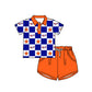 ( Moq 5 Each Style ) Baby Boys Girls Toddler Bows Team Sibling Plaid Shorts Dress Sets Clothing
