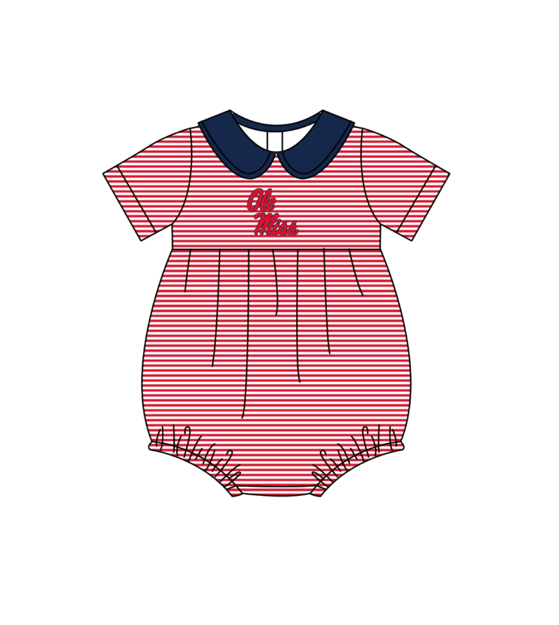 ( Moq 5 Each Style ) Baby Boys Girls Kids Red Stripes Team Sibling Rompers Sets