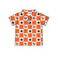 ( Moq 5 Each Style ) Baby Boys Girls Toddler Bows Team Sibling Shorts Dress Shirt Set Orange Clothes