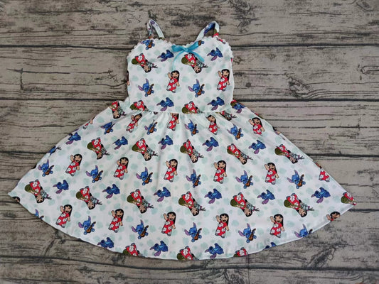 Baby Girl Sleeveless Cartoon Twirl Dress