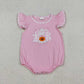 Sibling Boys Girls Short Sleeves Embroidery Ghosts Pumpkin Halloween Romper Set RTS