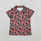 Baby Boys Kids Short Sleeves Dogs Camo Print Team Buttons Shirt Tops RTS