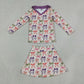 Baby Girls Kids Bows Halloween Pullover Skirt Shorts Yoga Active Set Clothes RTS
