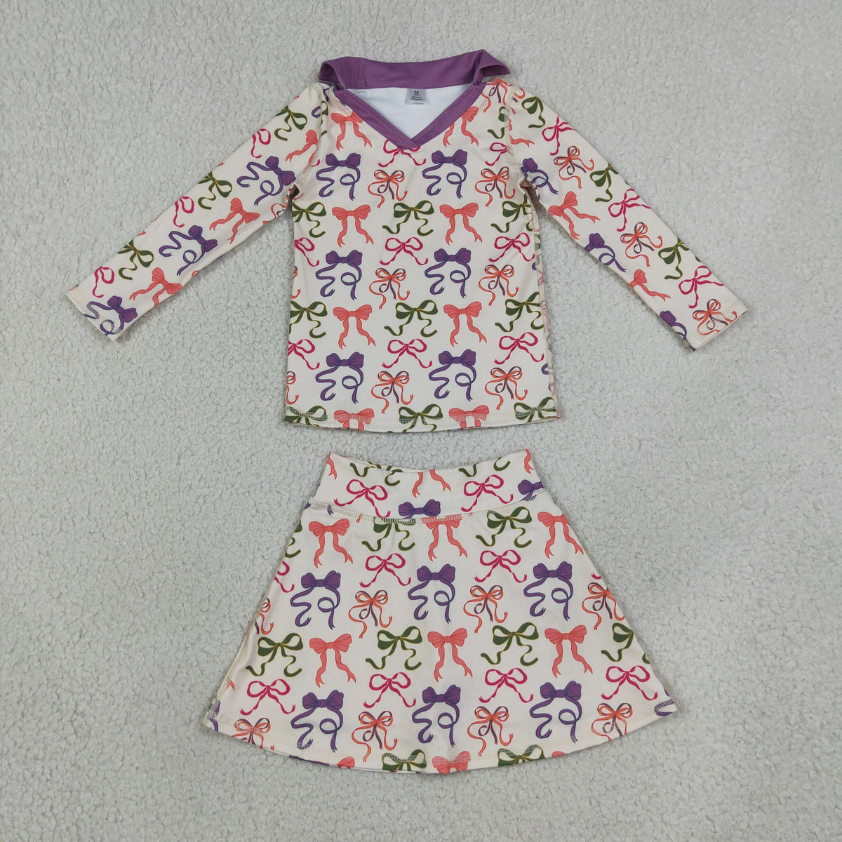 Baby Girls Kids Bows Halloween Pullover Skirt Shorts Yoga Active Set Clothes RTS