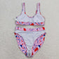 Adult Women July 4th Tops Shorts Summer Swimsuit Set