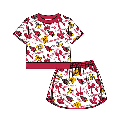 ( Moq 5 Each Style ) Sibling Baby Girls Kids Bows Team Shirt Sets Clothes